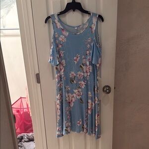 Floral Cold Shoulder Dress